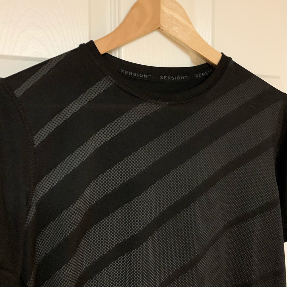 Black tee with black detail